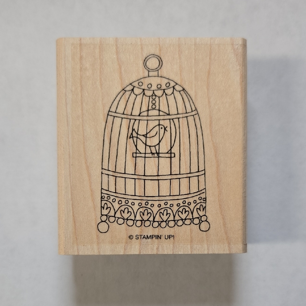 Stampin' Up! Wooden Bird Cage Stamp (Excellent Condition!)